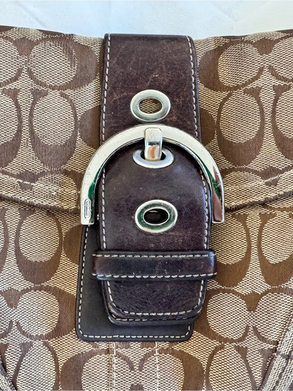 Y2K vintage Coach soho signature jacquard shoulder bag - Picture 2 of 15